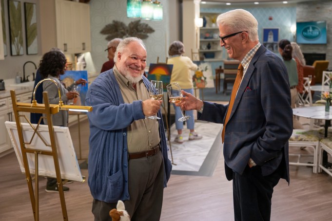 A Man on the Inside. (L to R) Stephen McKinley Henderson as Calbert, Ted Danson as Charles in episode 104 of A Man on the Inside. Cr. Colleen E. Hayes/Netflix © 2024