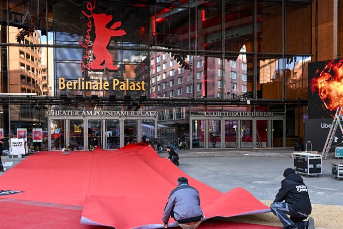 13 February 2024, Berlin: The red carpet is rolled out in front of the Berlinale Palast. The International Film Festival takes place from February 15 to 25. Photo: Jens Kalaene/dpa (Photo by Jens Kalaene/picture alliance via Getty Images)