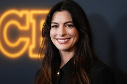 NEW YORK, NEW YORK - OCTOBER 08: Anne Hathaway attends "The Apprentice" New York premiere at the DGA Theater on October 08, 2024 in New York City. (Photo by John Nacion/Getty Images)