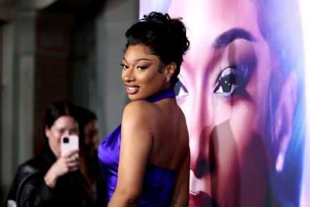 HOLLYWOOD, CALIFORNIA - OCTOBER 30: Megan Thee Stallion attends the Premiere of Amazon Prime Video's "Megan Thee Stallion: In Her Words" at TCL Chinese Theatre on October 30, 2024 in Hollywood, California. (Photo by Amy Sussman/Getty Images)