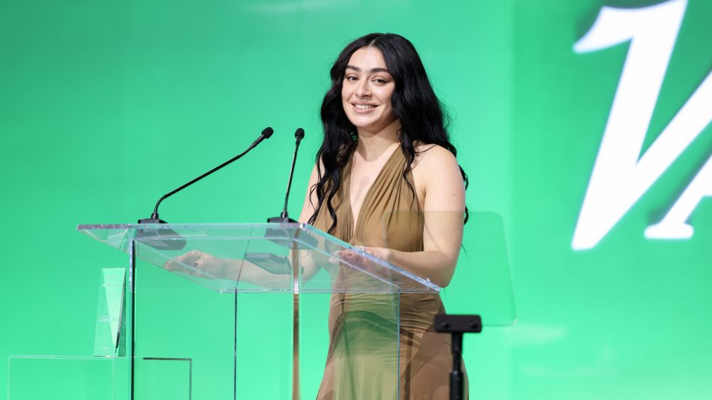 Charli XCX accepts the Hitmaker of the Year award onstage at the Variety Hitmakers Brunch at nya West on December 07, 2024 in Los Angeles, California. (Photo by Christopher Polk/Variety via Getty Images)