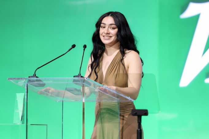 Charli XCX accepts the Hitmaker of the Year award onstage at the Variety Hitmakers Brunch at nya West on December 07, 2024 in Los Angeles, California. (Photo by Christopher Polk/Variety via Getty Images)