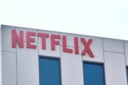 The Netflix Building on Sunset Blvd in Hollywood, California.