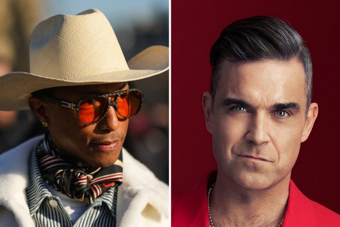 Pharrell Williams and Robbie Williams