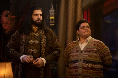 “WHAT WE DO IN THE SHADOWS” -- “Exit Interview” --  Season 5, Episode 10 (Airs August 31) — Pictured (L-R): Kayvan Novak as Nandor, Harvey Guillén as Guillermo.  CR: Russ Martin/FX